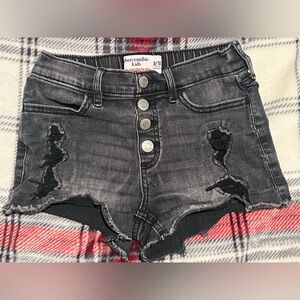 Abercrombie Kids Distressed High-Rise Shortie  Shorts